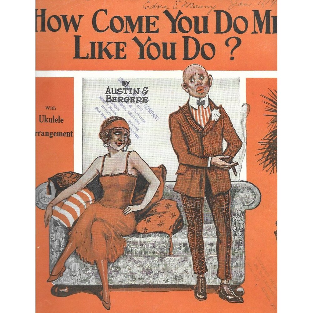 1924 How Come You Do Me Like You Do Sheet Music Jazz Ukulele Austin
